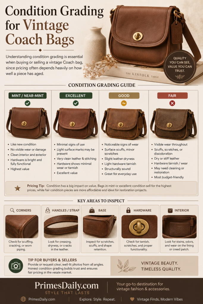 Condition Grading for Vintage Coach Bags Condition Grading for Vintage Coach Bags