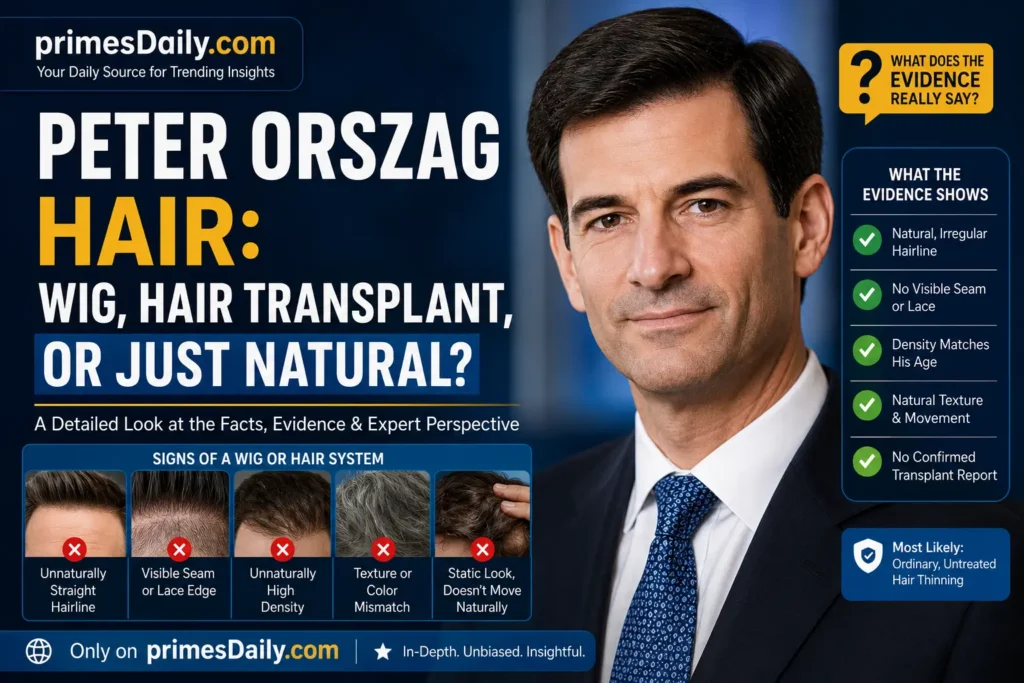 Does Peter Orszag Wear a Wig or Have a Hair Transplant