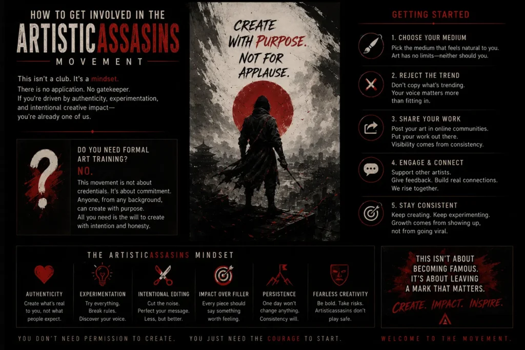 How to Get Involved in the Artisticassasins Movement How to Get Involved in the Artisticassasins Movement