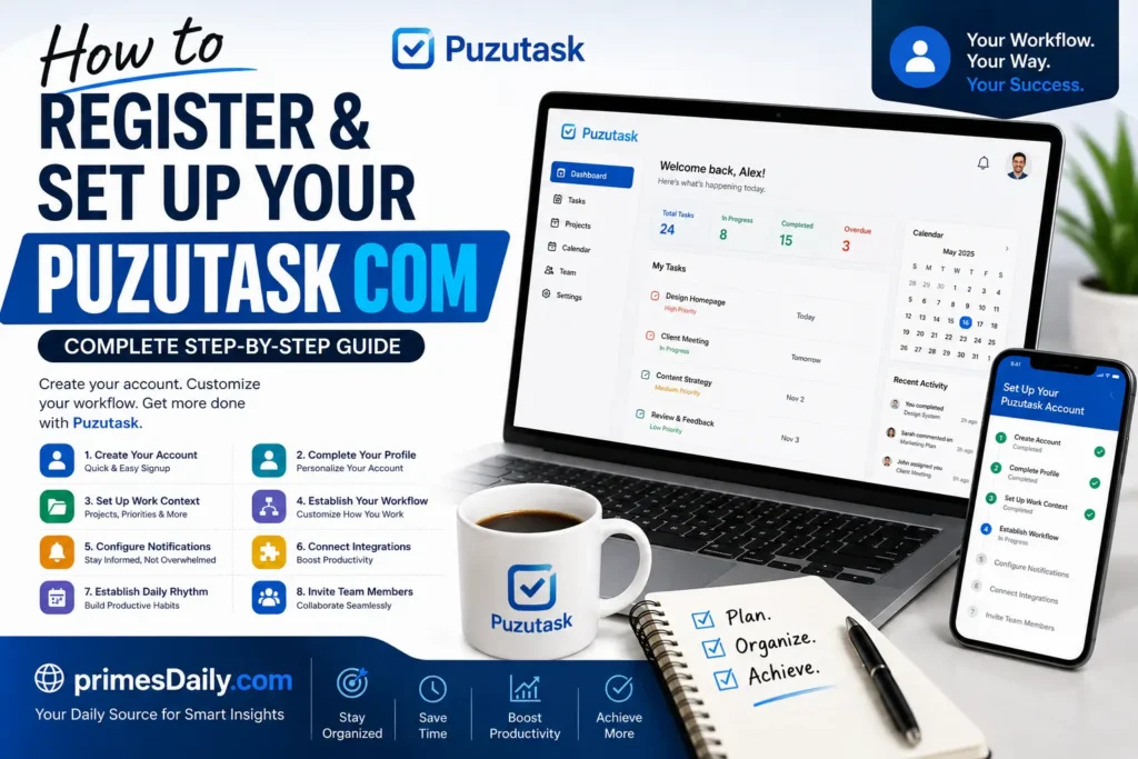 How to Register and Set Up Your Puzutask com Account How to Register and Set Up Your Puzutask com Account