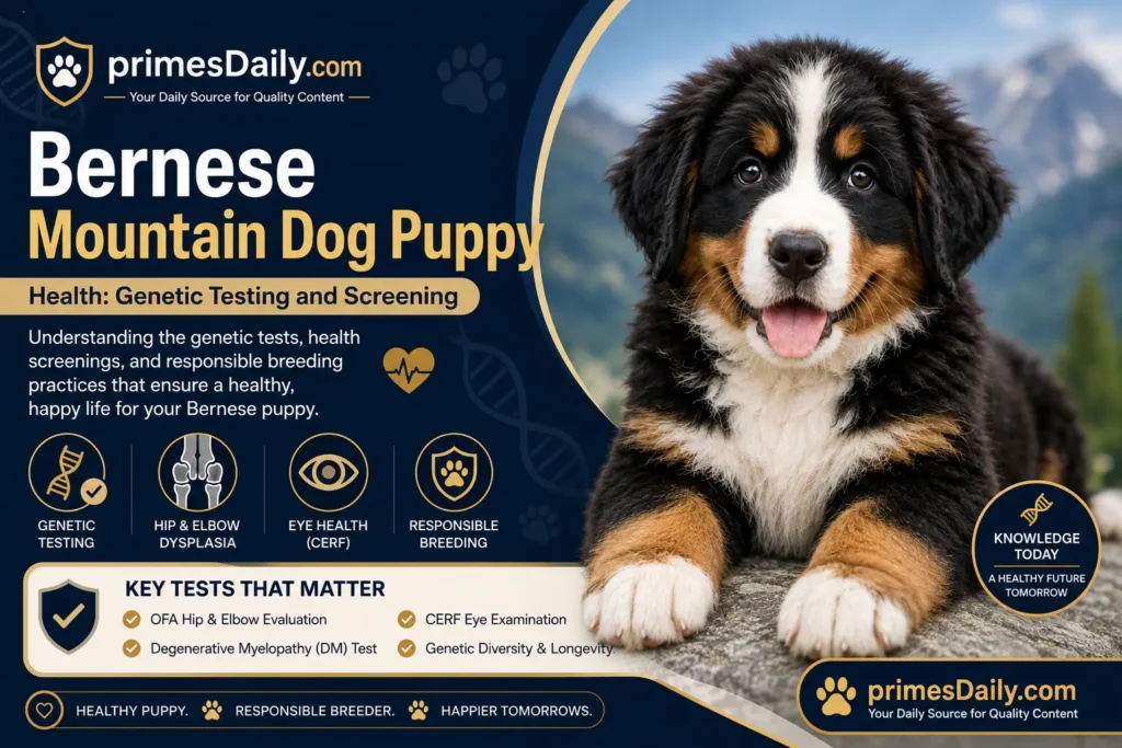 Bernese Mountain Dog Puppy Health: Genetic Testing and Screening