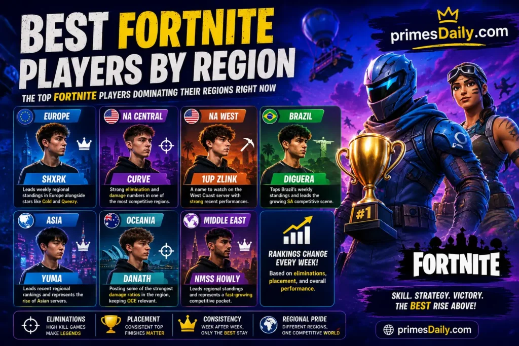Best Fortnite Players by Region Best Fortnite Players by Region