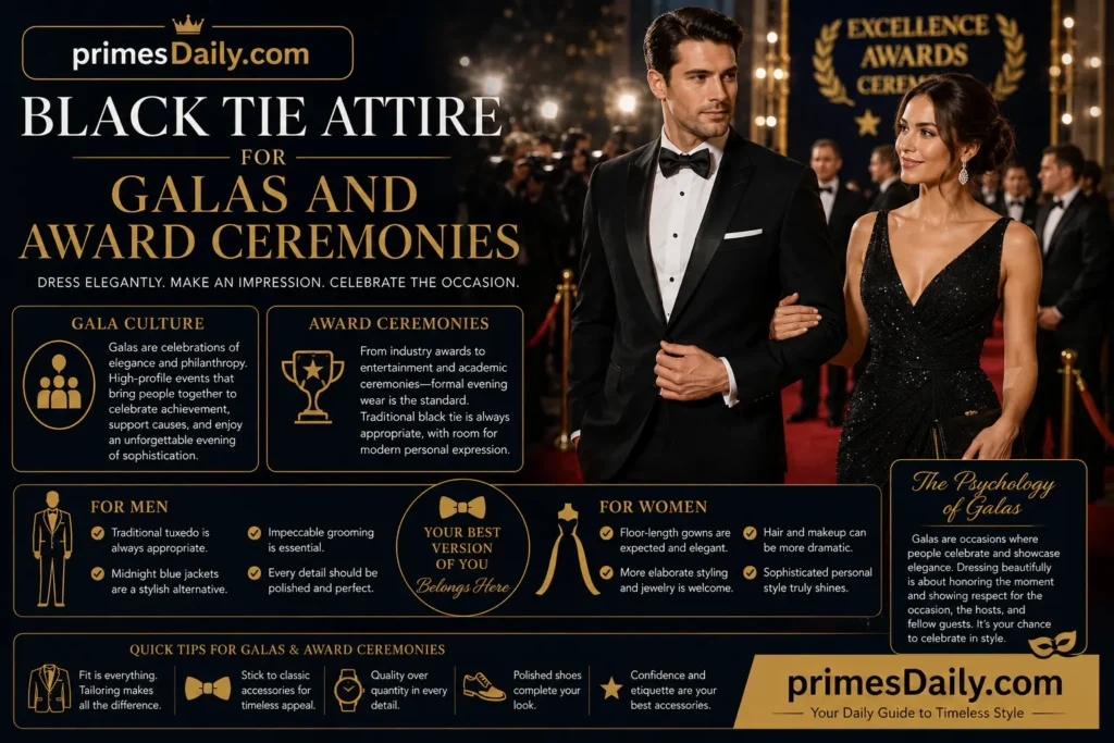 Black Tie Attire for Galas and Award Ceremonies