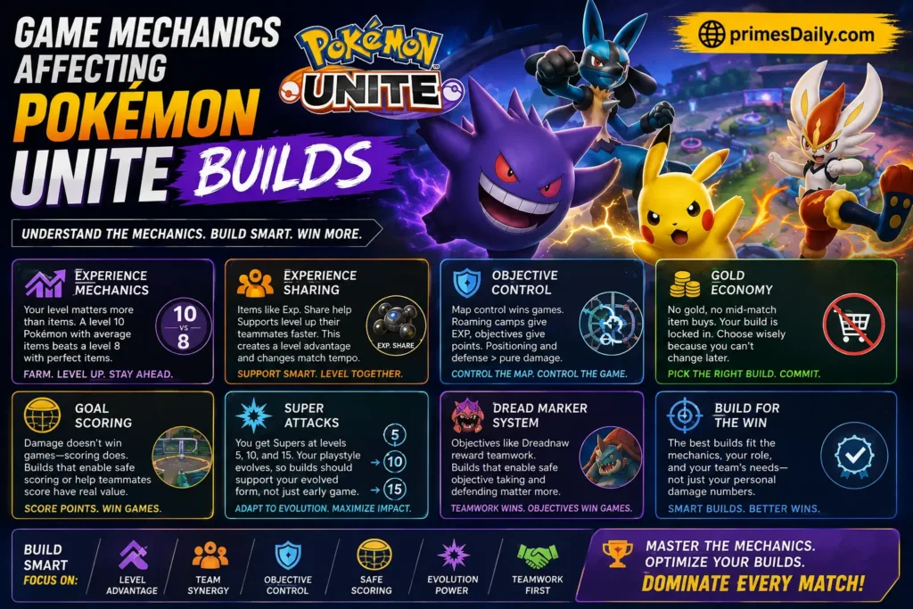 Game Mechanics Affecting Pokémon Unite Builds
