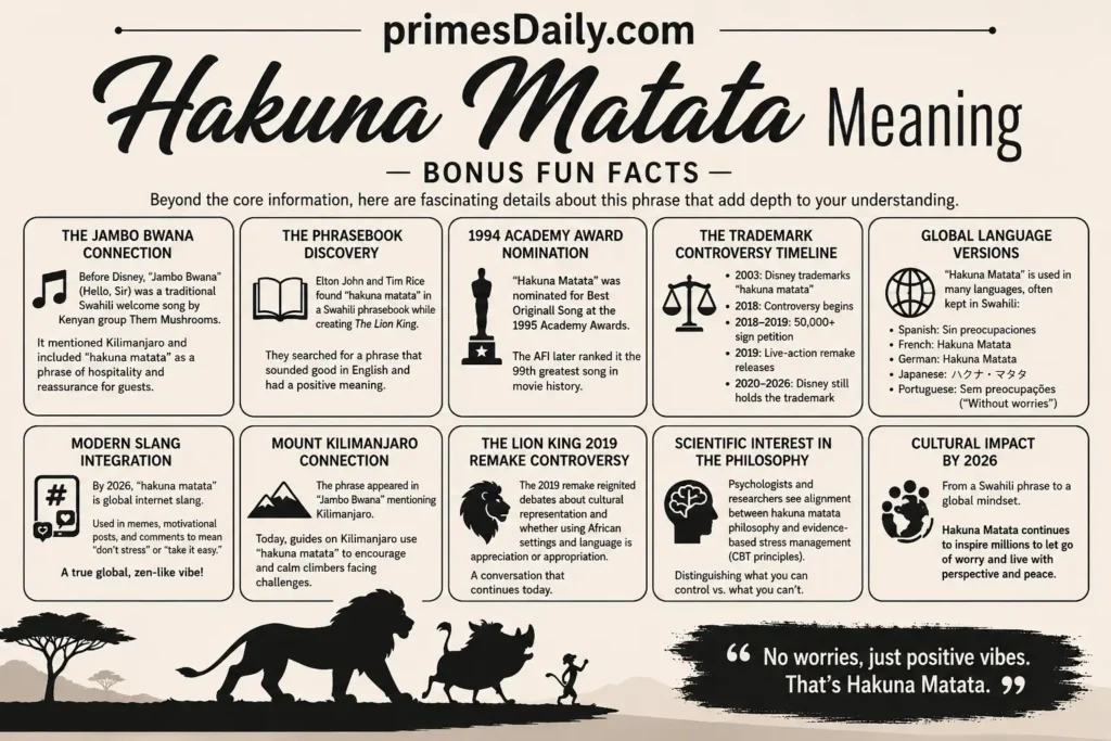 Hakuna Matata Meaning - Bonus Fun Facts