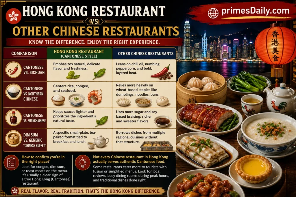 Hong Kong Restaurant vs Other Chinese Restaurants