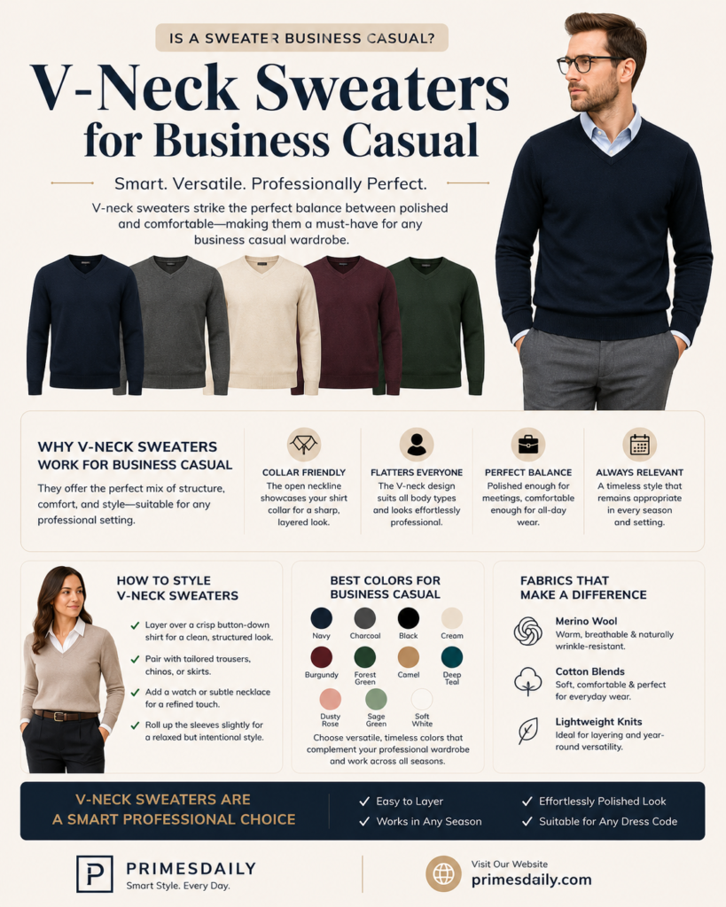 V Neck Sweaters for Business Casual