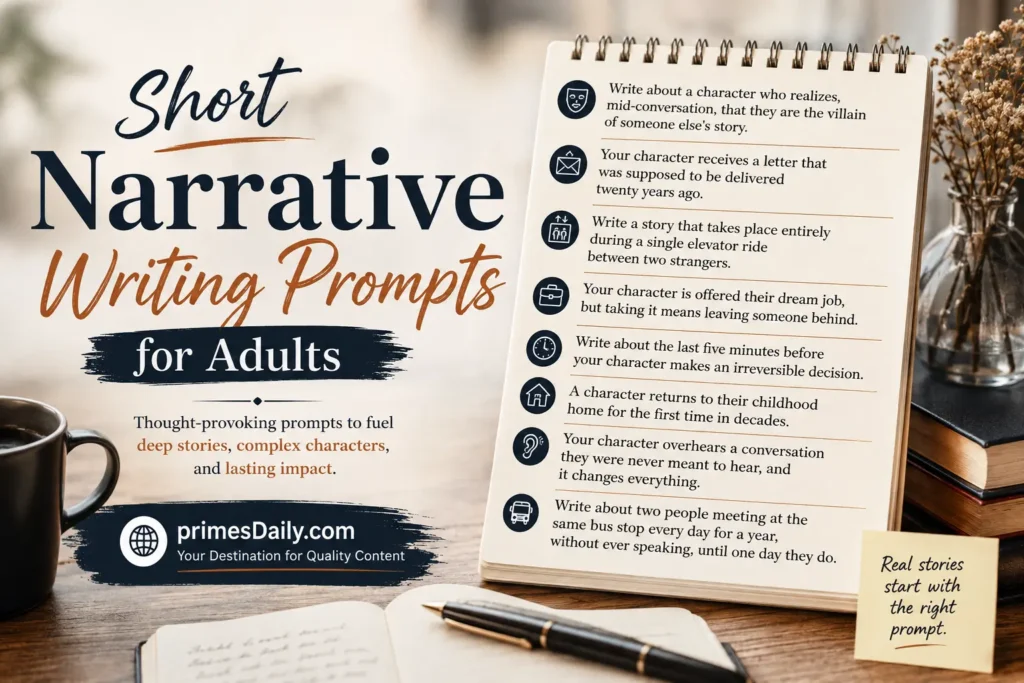 Short Narrative Writing Prompts for Adults