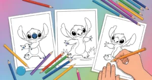 Stitch Coloring Pages