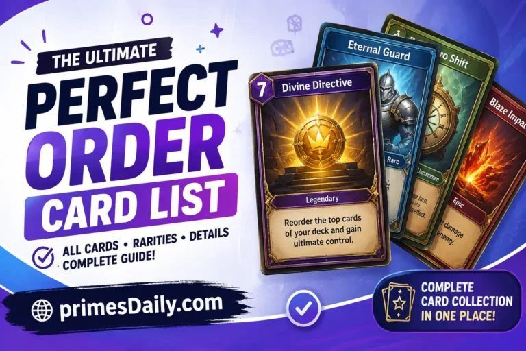perfect Order Card List